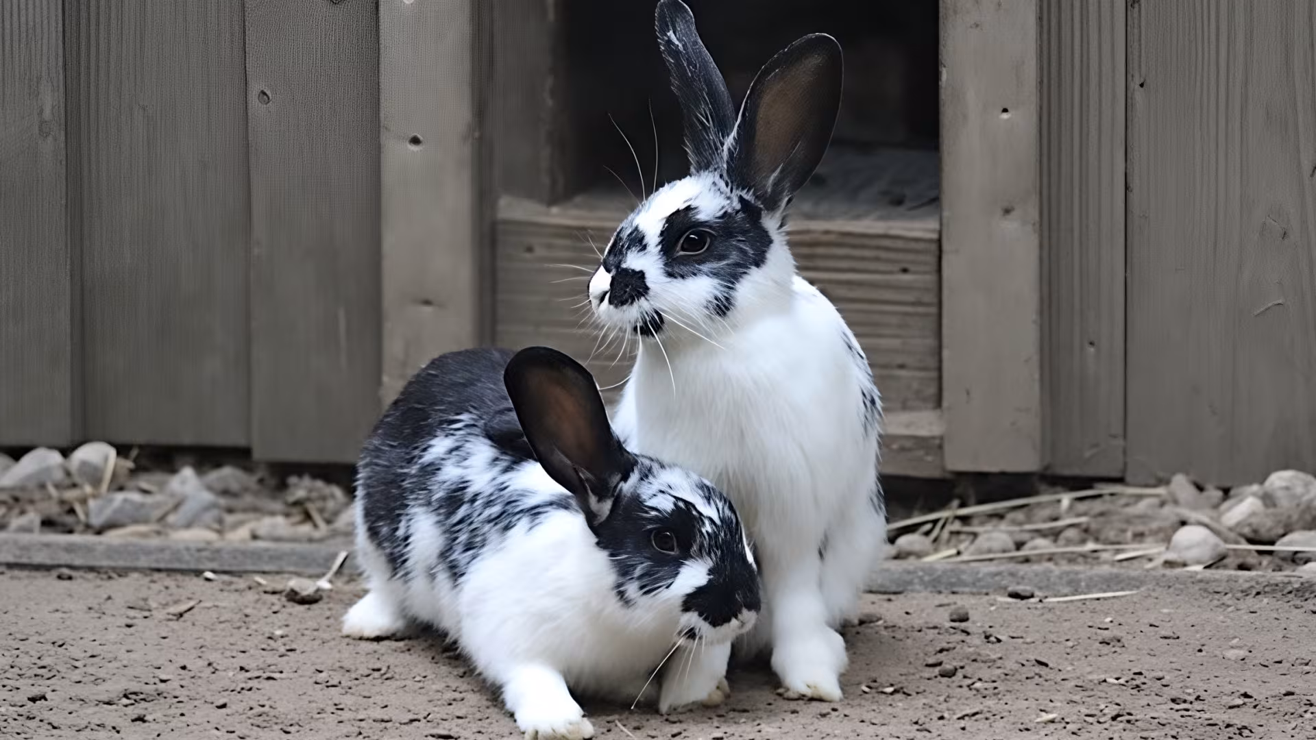 Gleich in der Nähe leben die Kaninchen